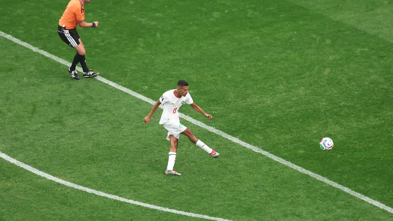المغرب تكتسح كندا بثلاثية وتتأهل إلى ربع نهائى كأس العالم .