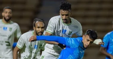 تعادل نيوم و الحزم  في الدوري السعودي .