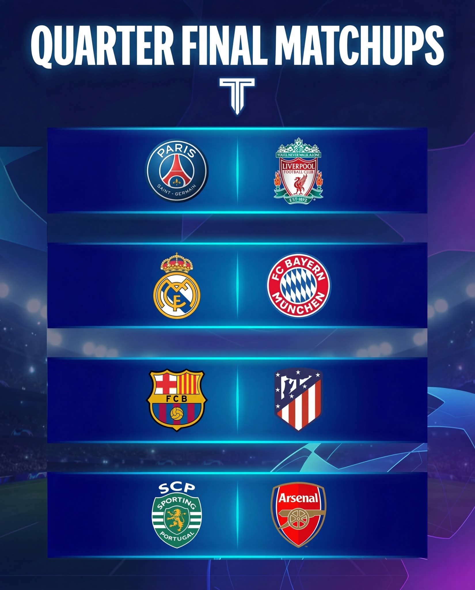 مواجهات نارية في ربع نهائي الأبطال.. بايرن يصطدم بالريال وليفربول يتحدى باريس