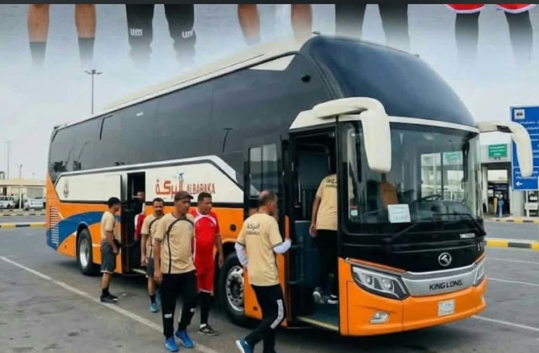 منتخب اليمن إلى قطر بالباصات فأين دعم الاتحاد الخليجي واين فلوس وزارة الشباب والرياضة وصندوق النشء ولو بصرف تذاكر طيران؟