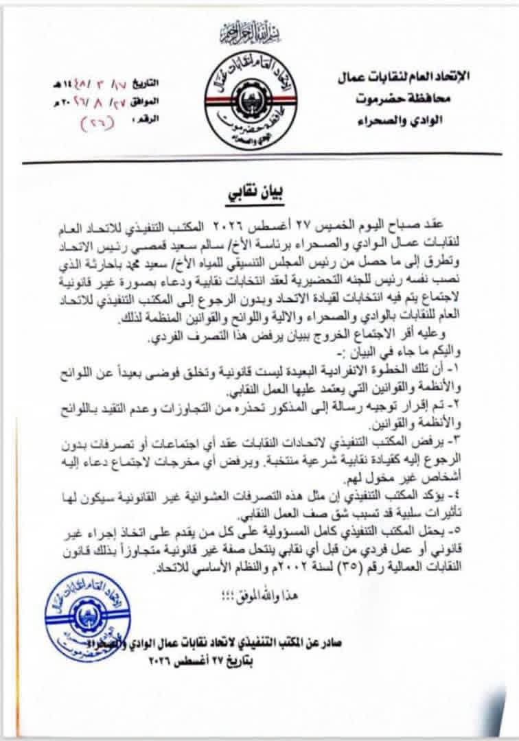 وقفة..النقابات.. بين التجديد والتشبث بالكراسي!