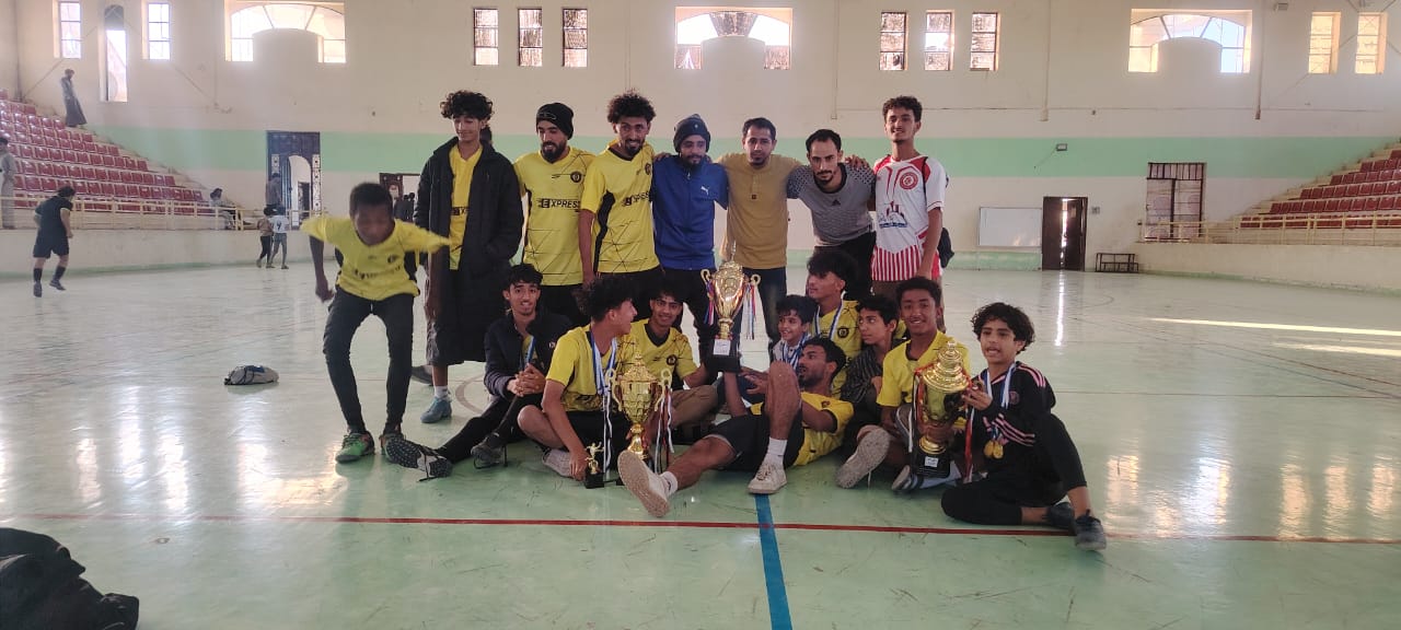 فريق اكس برس يتوج باللقب علی حساب السهام في بطولة جامعة تعز فرع الحوبان .