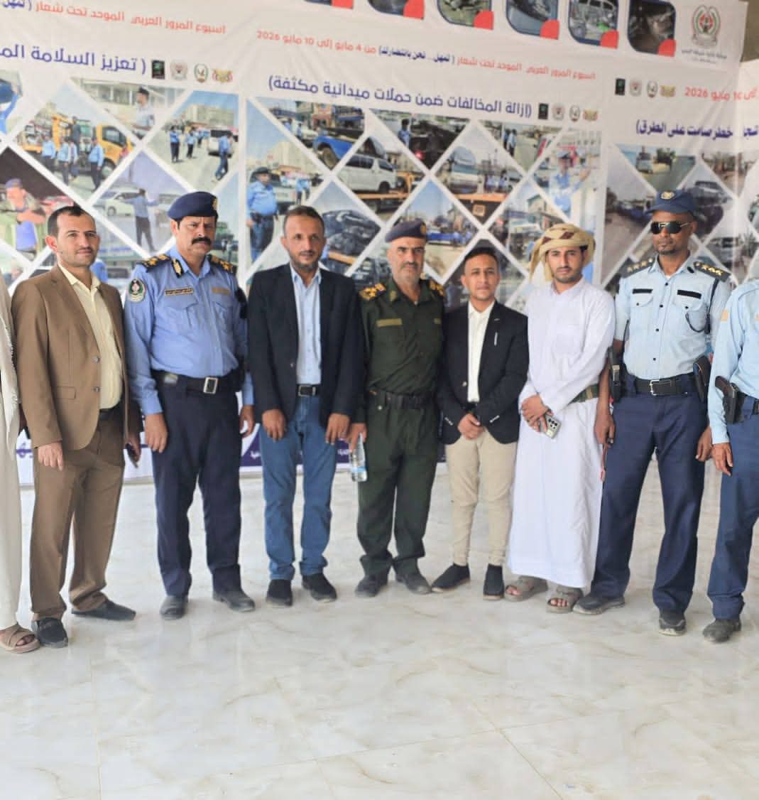 نائب مدير مكتب الشباب والرياضة بمأرب يزور معرض المرور ويدعو الشباب للتفاعل مع أسبوع المرور العربي