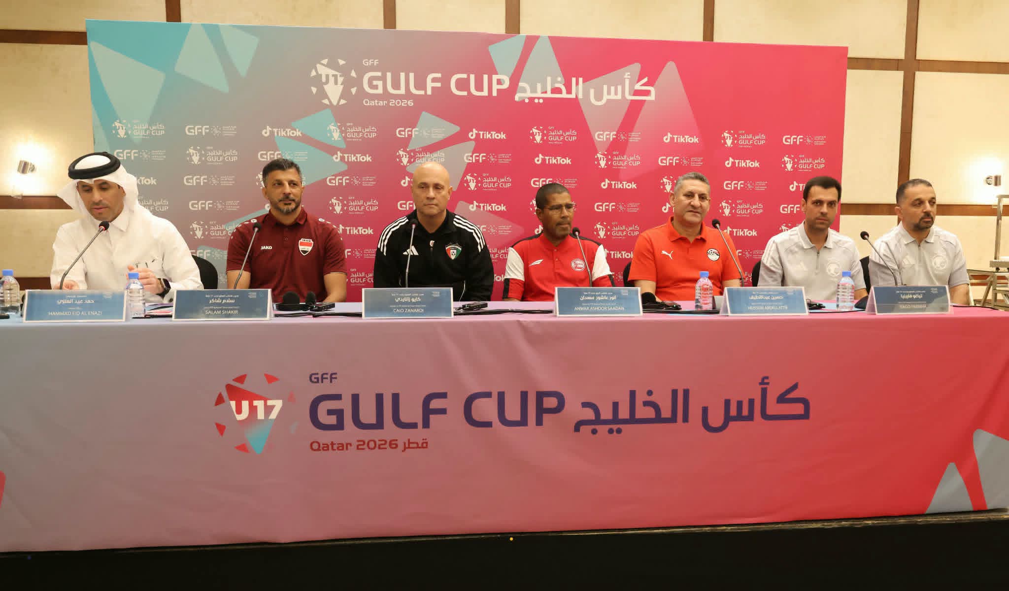 عقد المؤتمر الصحفي لمدربي المنتخبات في كاس الخليج للناشئين....مدرب منتخبنا: سعينا للوصول لأفضل جاهزية رغم قصر فترة الإعداد، وهدفنا المنافسة والإعداد للآسيوية
