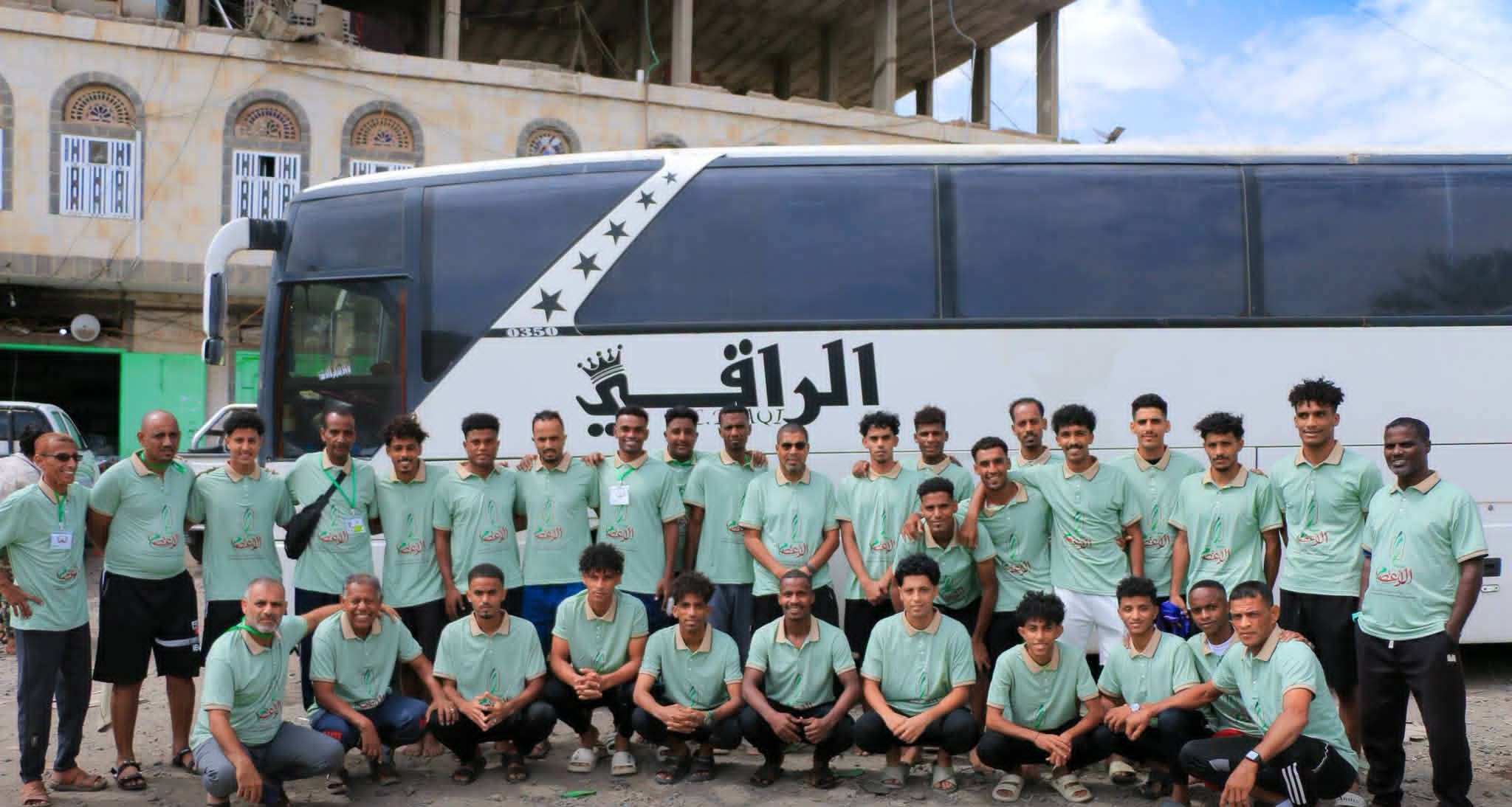 بعثة نادي المكلا تصل إلى مأرب بعد رحلة برية استغرقت نحو 16 ساعة