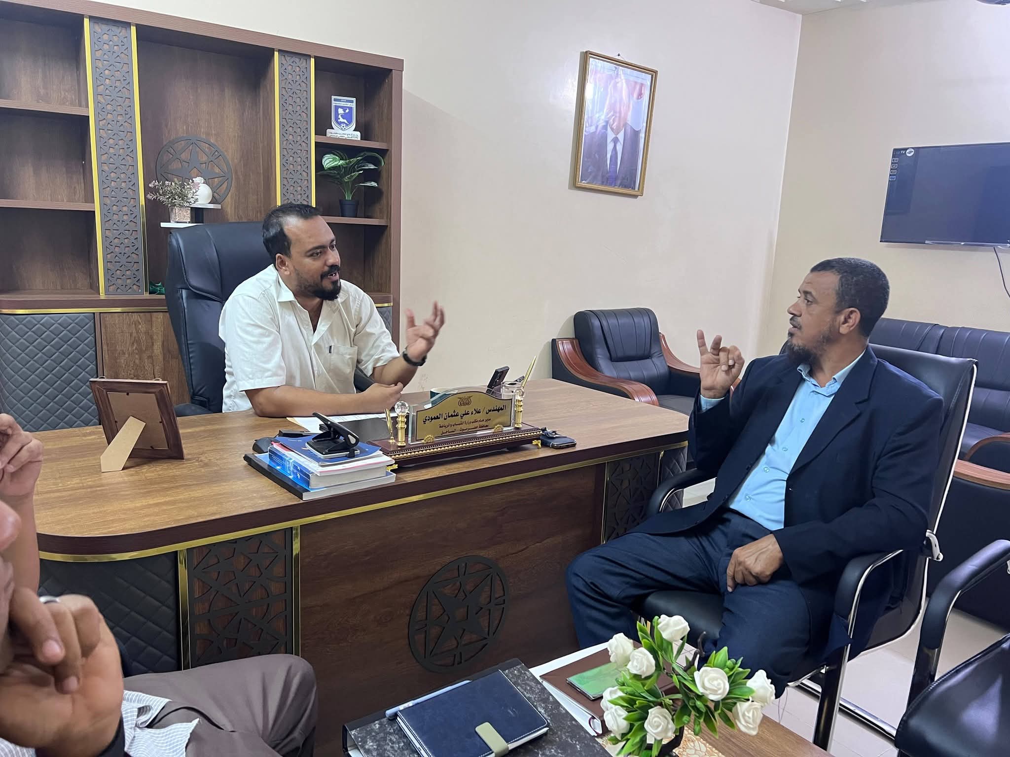 العمودي يبحث مع رئيس فرع اتحاد بناء الأجسام تفعيل الأنشطة ويطلع على تحضيرات  تنظيم بطولة مفتوحة بالمكلا